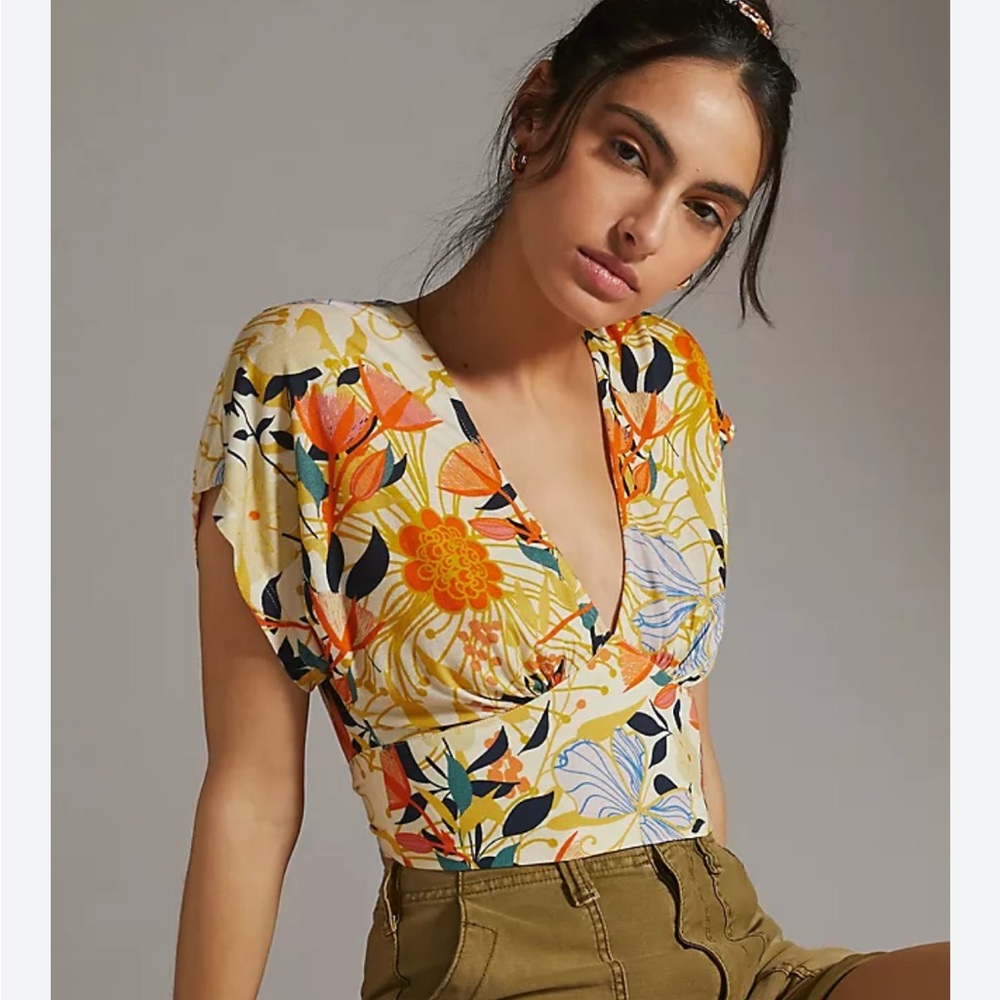 Anthropologie Bl-nk Virika Open Back Top